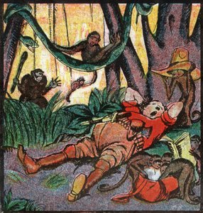 Nestor Fenleroc, caçador de colonos europeus em África. 1923 (gravura)