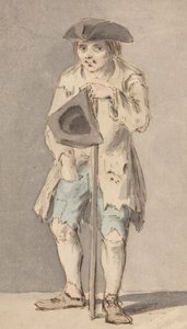 Mendigo com Pessoal com Chapéu Tricórnio de Louis Philippe Boitard