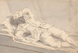 Homem a dormir num beliche a bordo de um navio
