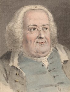 Retrato de um homem com um queixo duplo de Louis Philippe Boitard