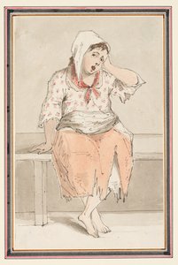 Estudo de uma mulher sentada de Louis Philippe Boitard