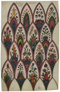 Projeto de motivos indianos, 1793. de Louis Philippe Lemeunnié
