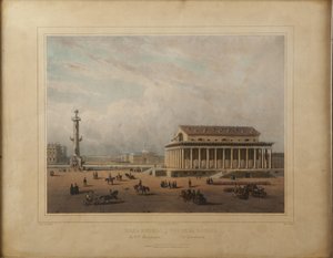 Bolsa de Valores em São Petersburgo, final de 1840. de Louis Pierre Alphonse Bichebois