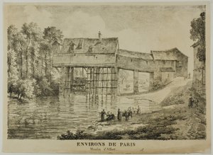 Os arredores de Paris: Alfort Mill de Louis Pierre Baltard