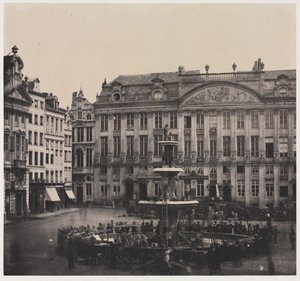 Construção sem título da fonte comemorativa, julho de 1856. de Louis Pierre Theophile Dubois de Nehaut