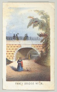 Fancy Bridge No. 14, da série Views in Central Park, New York, Part 3, 1864. de Louis Prang