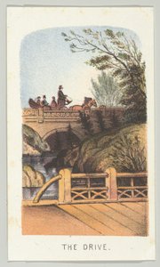 The Drive, da série, Views in Central Park, New York, Parte 2, 1864. de Louis Prang