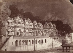 Os templos do rei, Ulwar, década de 1860 (foto) de Louis Rousselet