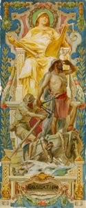 Navegação (estudo para painel, antigo edifício do Senado) de Louis Schaettle
