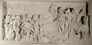 Guerra Vendee: pacificação do Vendee pelo General Lazare Hoche (1768-1797) em 1796. Baixo relevo em mármore esculpido por Simon Louis Boizot (1743-1809). 1800. Versailles, museu do castelo