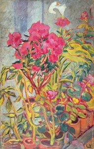 Azaleas, c.1918 (óleo a bordo) de Louis Valtat