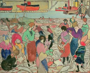Compra de peixe em Boulogne de Louis Valtat