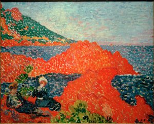 Le Roches rouges em Agay de Louis Valtat