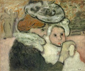 Mãe e Filho (Mme Valtat e seu filho, Jean); Mere et Enfant (Mme Valtat e seu filho Jean) de Louis Valtat