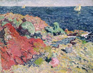 Os Rochedos Vermelhos em Antheor de Louis Valtat