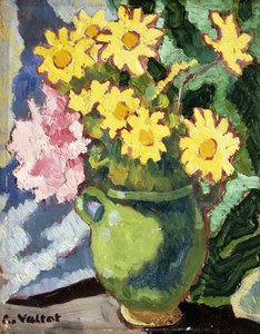 Margaridas Amarelas num Jarro Verde; Margaridas Jaunes, Cruche Verte de Louis Valtat