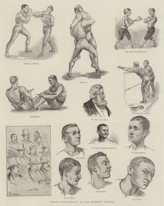 Apresentações de boxe no Teatro de Sua Majestade de Louis Wain