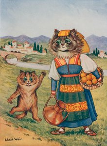 Por favor, eu quero uma laranja de Louis Wain