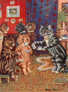 Tomando chá de Louis Wain