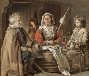 Camponês Interior, c.1645 de Louis le Nain