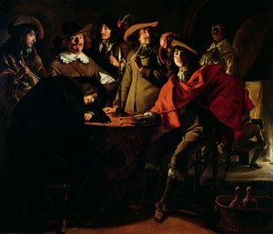 Os guardas fumando, 1643