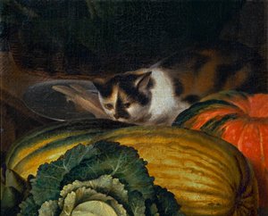 La marchande de fruits et legumes - A mercearia ... de Louise (circle of) Moillon