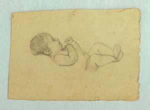 Estudo de um bebê de Louise Howland King Cox