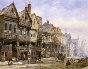 Watergate Street, Chester, Olhando para o oeste,