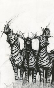 Monstros-zebra gritantes