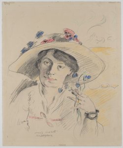 Retrato da esposa do artista, Charlotte Berend-Corinth de Lovis Corinth