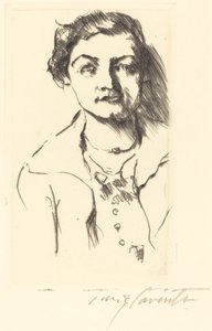 Retrato de uma jovem - Anneliese Halbe,1918. de Lovis Corinth