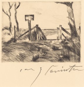 Ponte com placa Ponte com Sinal, 1916. de Lovis Corinth