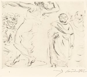 O Gastmahl de Trimalchio: pl. XI (O Banquete de Trimalchio: pl. XI) de Lovis Corinth
