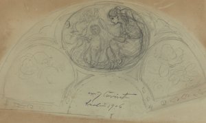 Fan Design [verso], provavelmente 1906. de Lovis Corinth