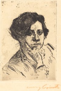 Frauenkopf Chefe de Mulher, 1911. de Lovis Corinth