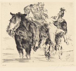 Violação Feminina Predadora, 1920. de Lovis Corinth