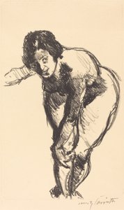 Nu Dobrado Para A Frente de Lovis Corinth
