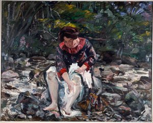 Menina no ribeiro, 1913 de Lovis Corinth