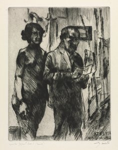 No estúdio de Lovis Corinth