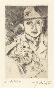 Menino com cachorro Menino com cachorro, 1915. de Lovis Corinth