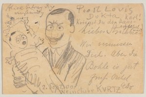Lovis Corinth a Carl Strathmann: Cartão Postal de Lovis Corinth
