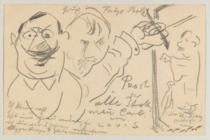 Lovis Corinth para Carl Strathmann: cartão postal, carimbado em 10 de agosto de 1904 de Lovis Corinth