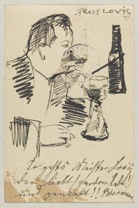 Lovis Corinth para Carl Strathmann: cartão postal, carimbado em 20 de abril de 1903 de Lovis Corinth
