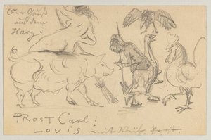 Lovis Corinth para Carl Strathmann: cartão postal, carimbado em 21 de julho de 1905 de Lovis Corinth