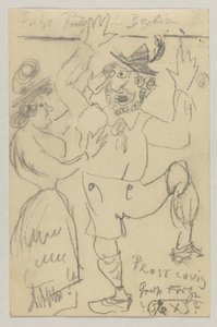 Lovis Corinth a Carl Strathmann: cartão postal, carimbo postal 25 de Fevereiro de 1904 de Lovis Corinth
