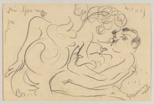 Lovis Corinth para Carl Strathmann: cartão postal, carimbado em 25 de março de 1908 de Lovis Corinth