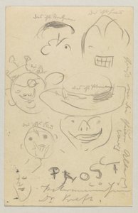 Lovis Corinth a Carl Strathmann: cartão postal, carimbo postal 27 de Março de 1905 de Lovis Corinth