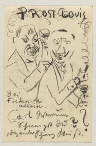 Lovis Corinth para Carl Strathmann: cartão postal, carimbado em 30 de outubro de 1907 de Lovis Corinth