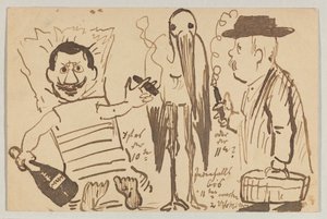 Lovis Corinth para Carl Strathmann: cartão postal, carimbado em 3 de setembro de 1902 de Lovis Corinth