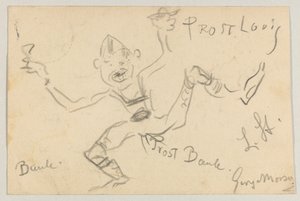 Lovis Corinth para Carl Strathmann: cartão postal, carimbado em 6 de novembro de 1906 de Lovis Corinth